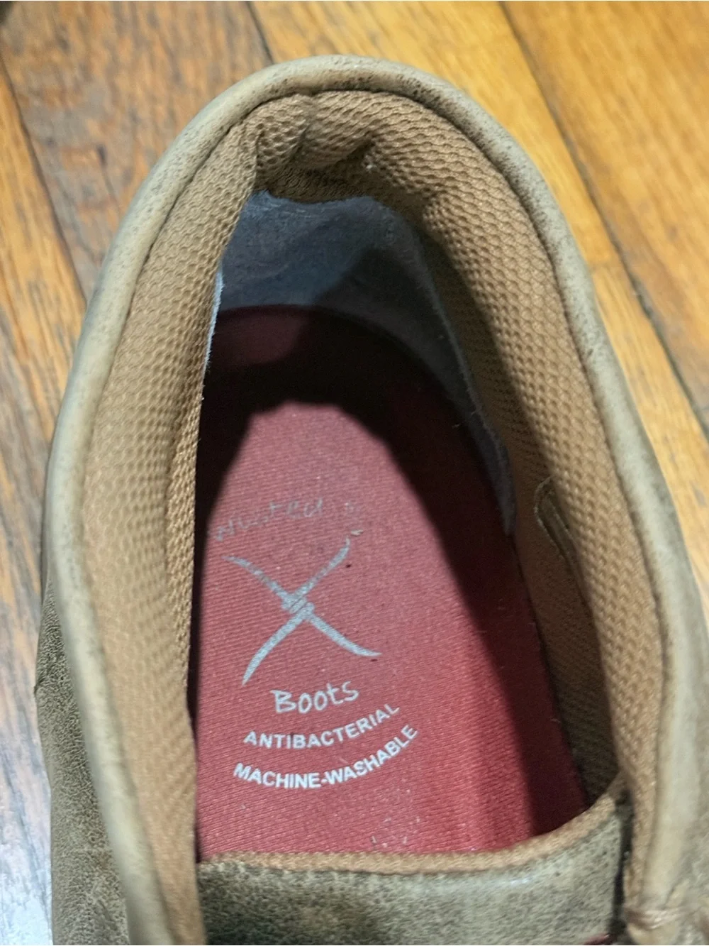 Twisted X The Original Mens Chukka Boots 10.5W Brown Leather Driving Moc MDM0003